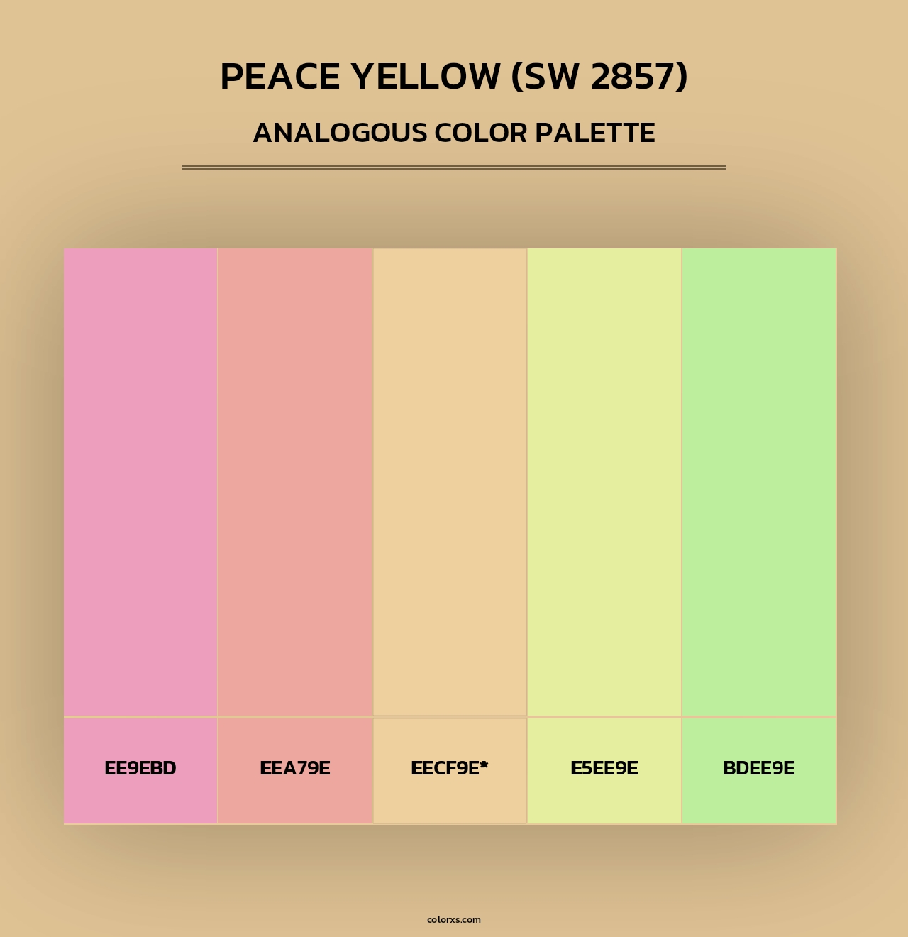 Peace Yellow (SW 2857) - Analogous Color Palette