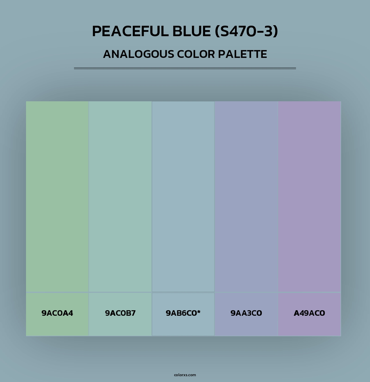 Peaceful Blue (S470-3) - Analogous Color Palette