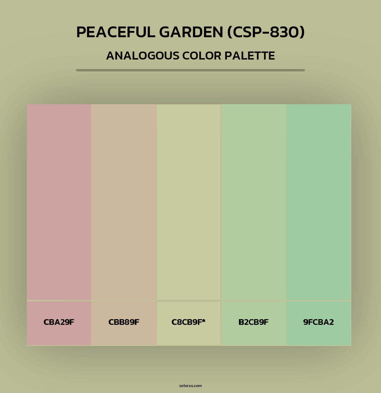 Peaceful Garden (CSP-830) - Analogous Color Palette