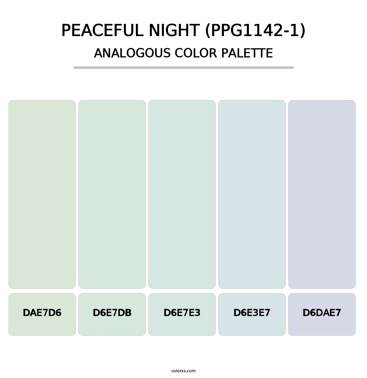 Peaceful Night (PPG1142-1) - Analogous Color Palette