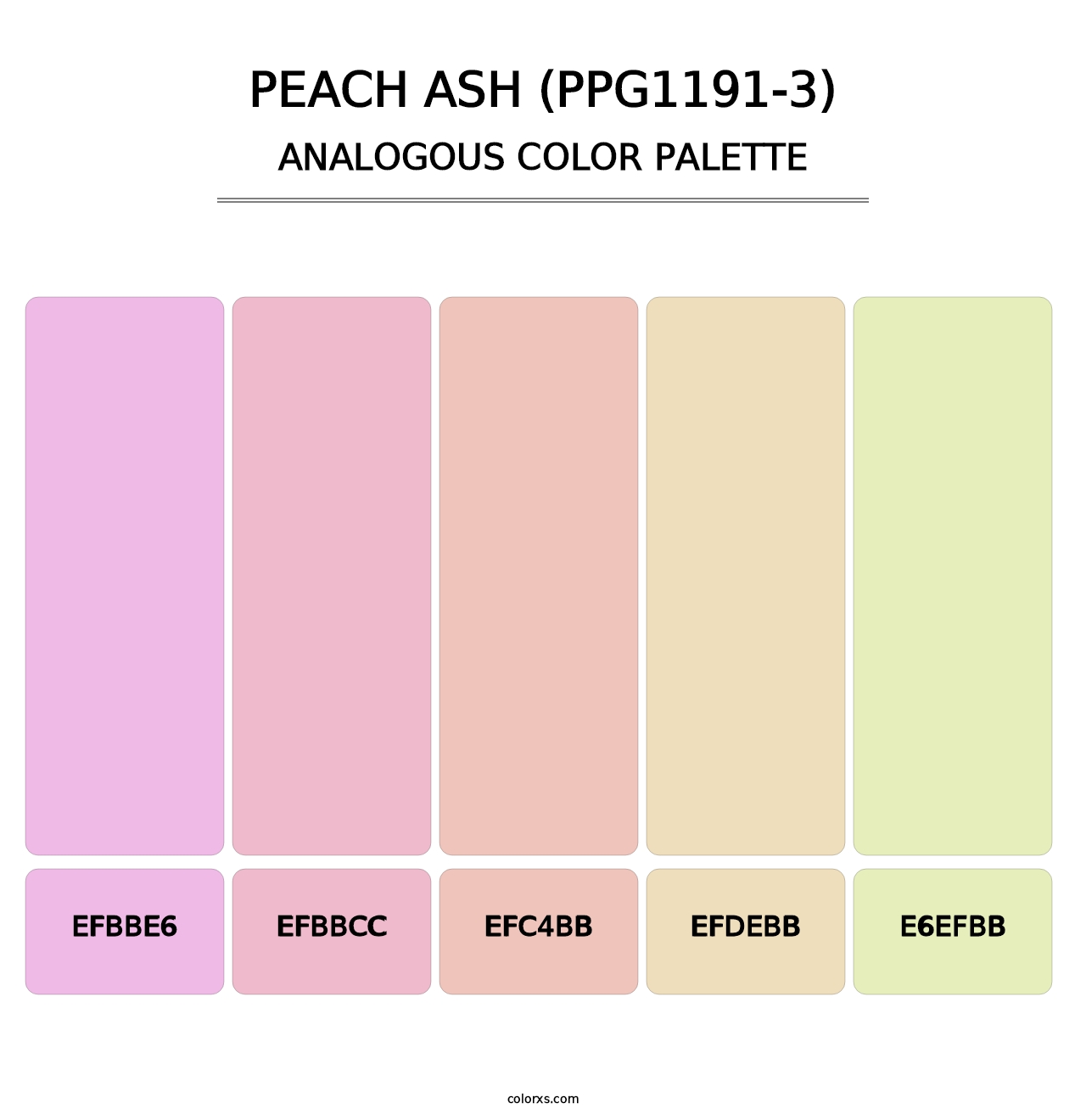 Peach Ash (PPG1191-3) - Analogous Color Palette
