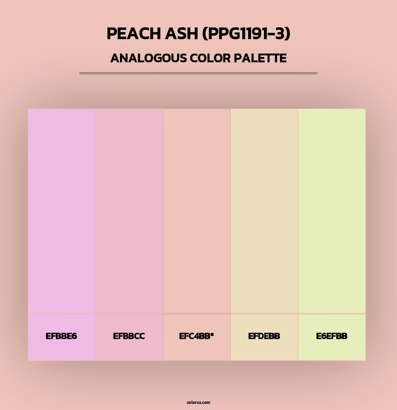 Peach Ash (PPG1191-3) - Analogous Color Palette