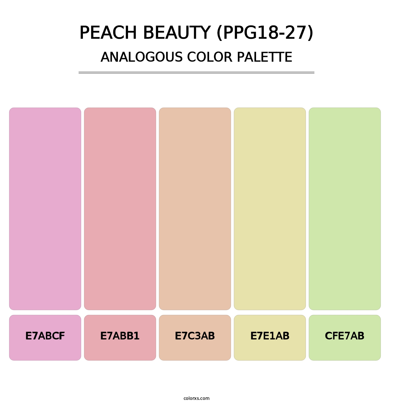 Peach Beauty (PPG18-27) - Analogous Color Palette