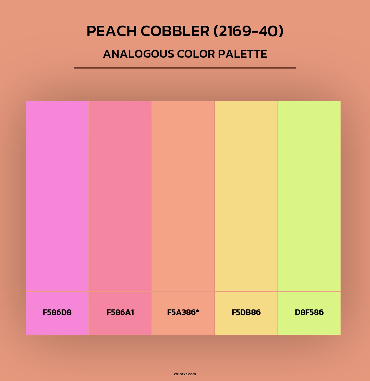 Peach Cobbler (2169-40) - Analogous Color Palette