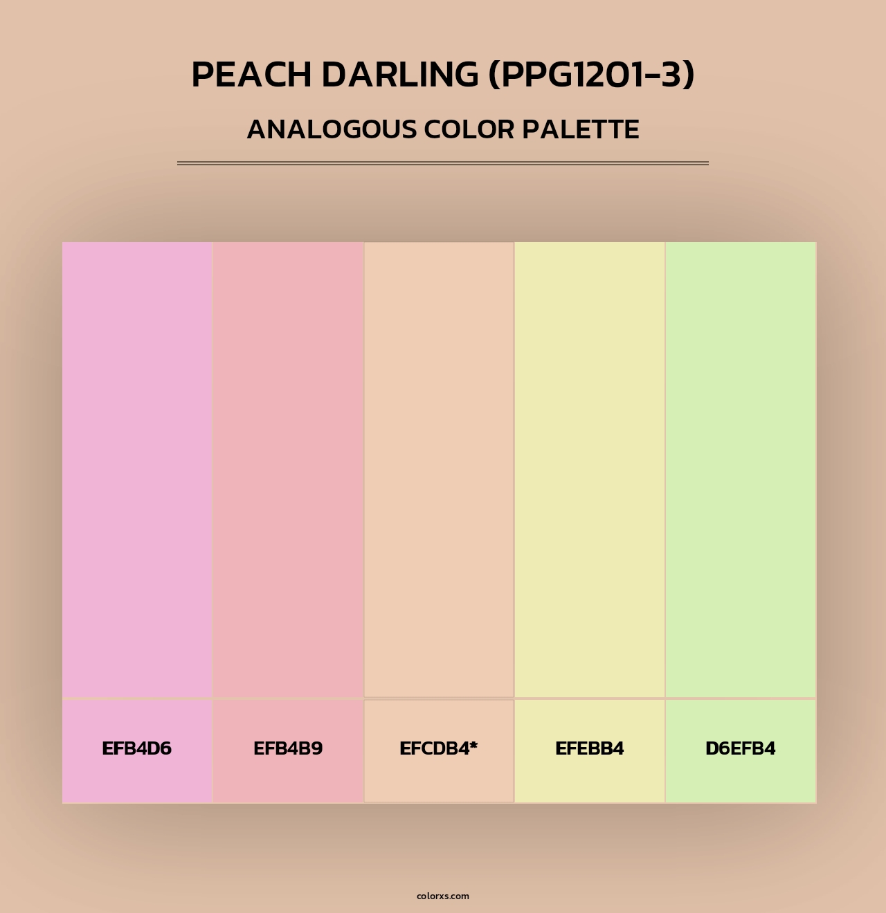 Peach Darling (PPG1201-3) - Analogous Color Palette