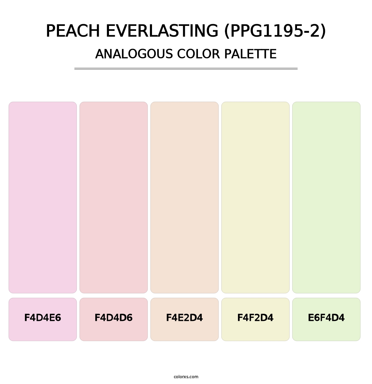 Peach Everlasting (PPG1195-2) - Analogous Color Palette
