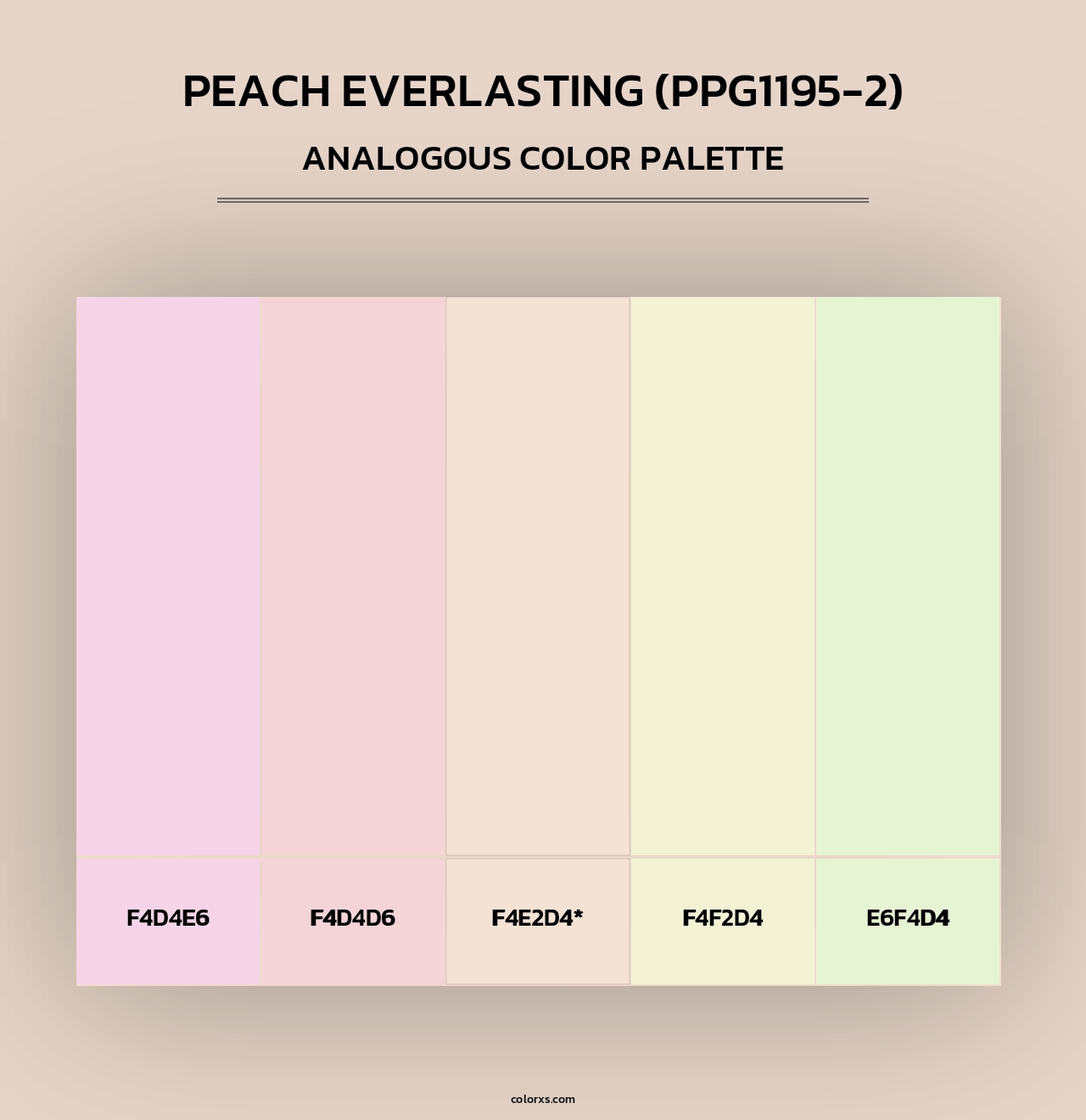 Peach Everlasting (PPG1195-2) - Analogous Color Palette