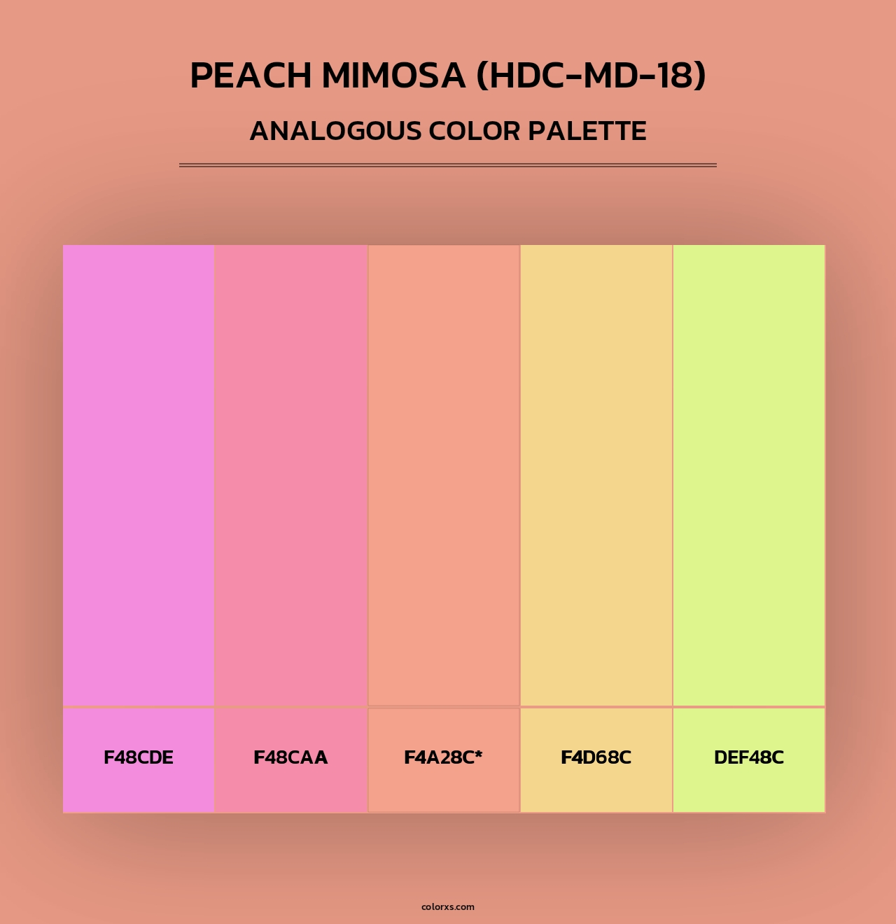 Peach Mimosa (HDC-MD-18) - Analogous Color Palette