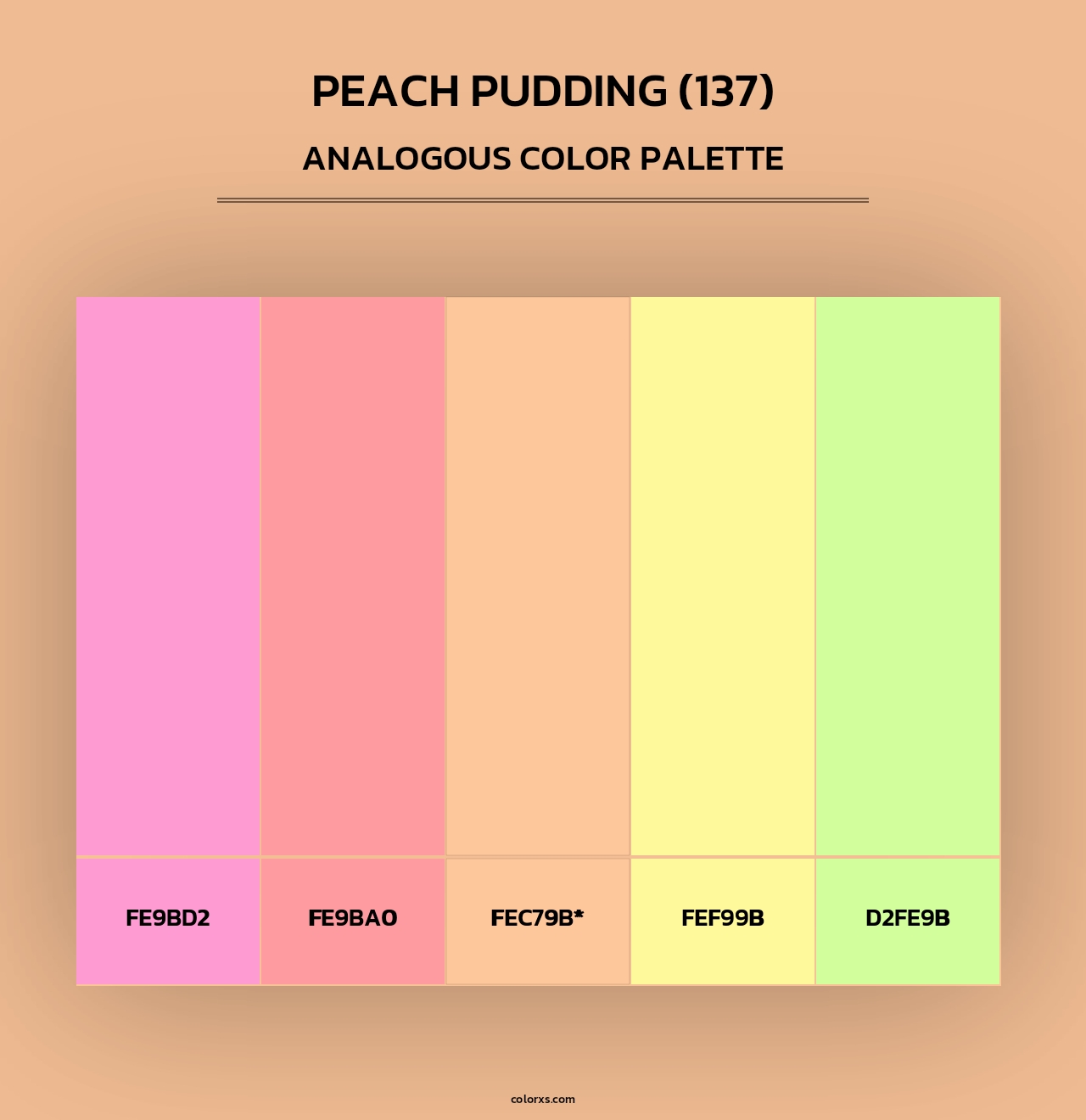 Peach Pudding (137) - Analogous Color Palette