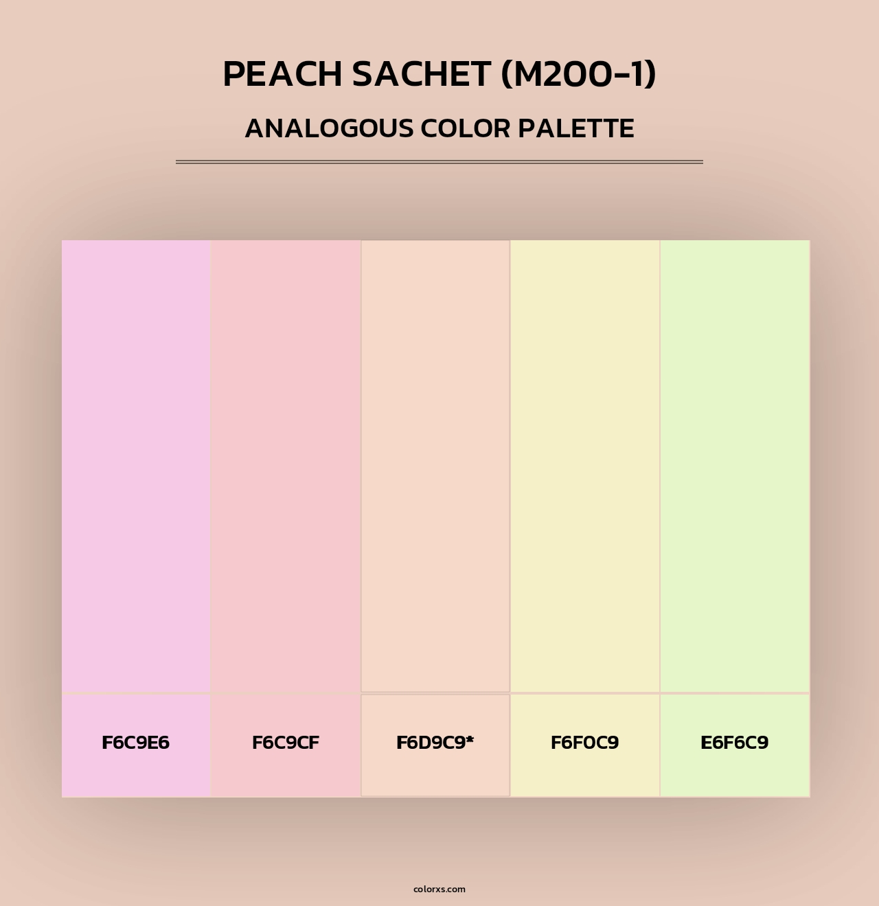 Peach Sachet (M200-1) - Analogous Color Palette