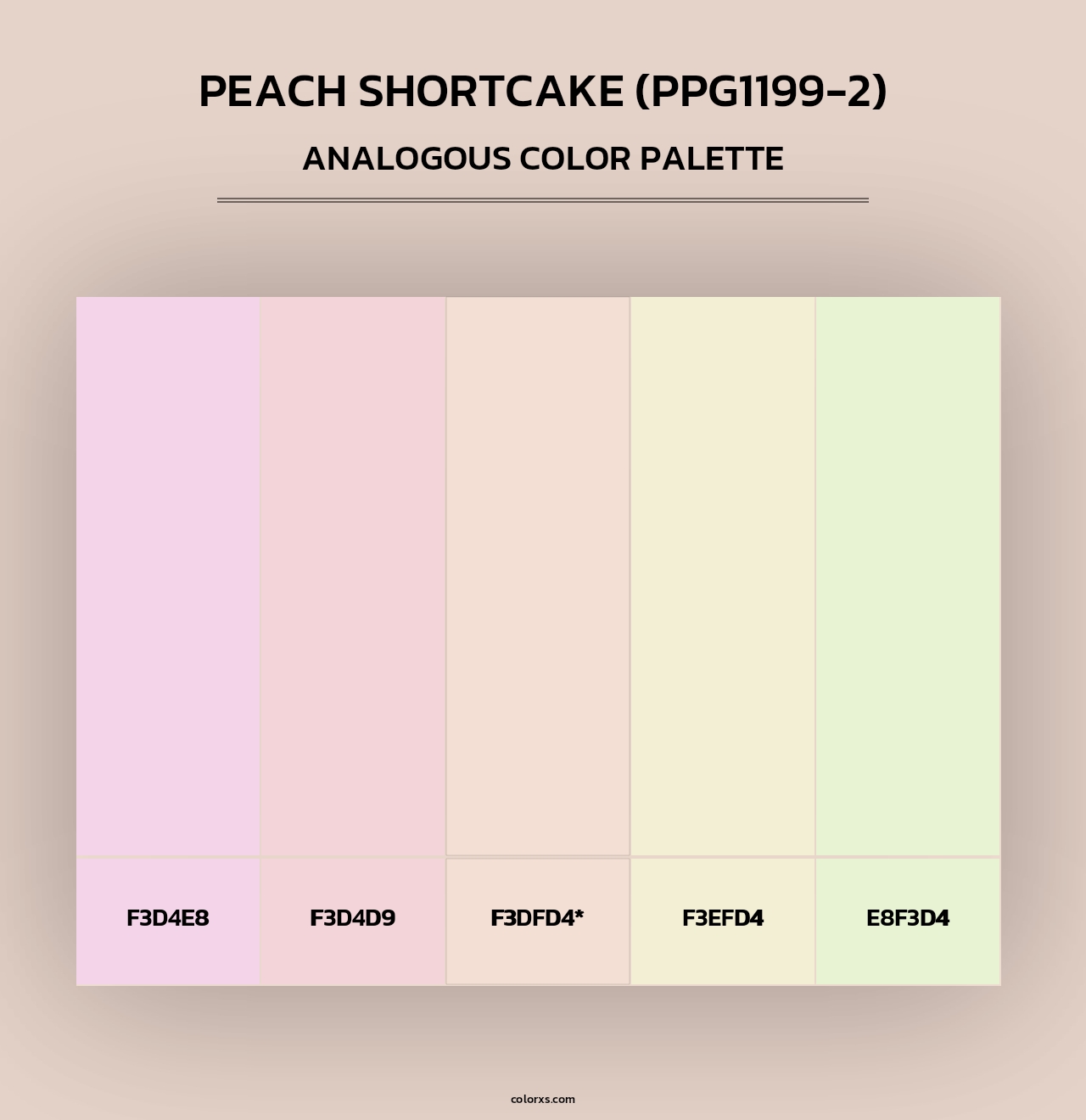 Peach Shortcake (PPG1199-2) - Analogous Color Palette
