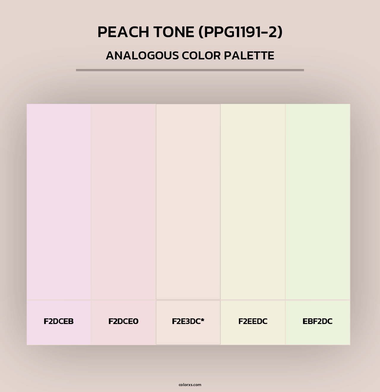 Peach Tone (PPG1191-2) - Analogous Color Palette