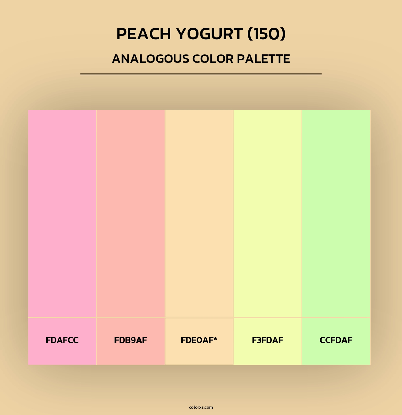Peach Yogurt (150) - Analogous Color Palette