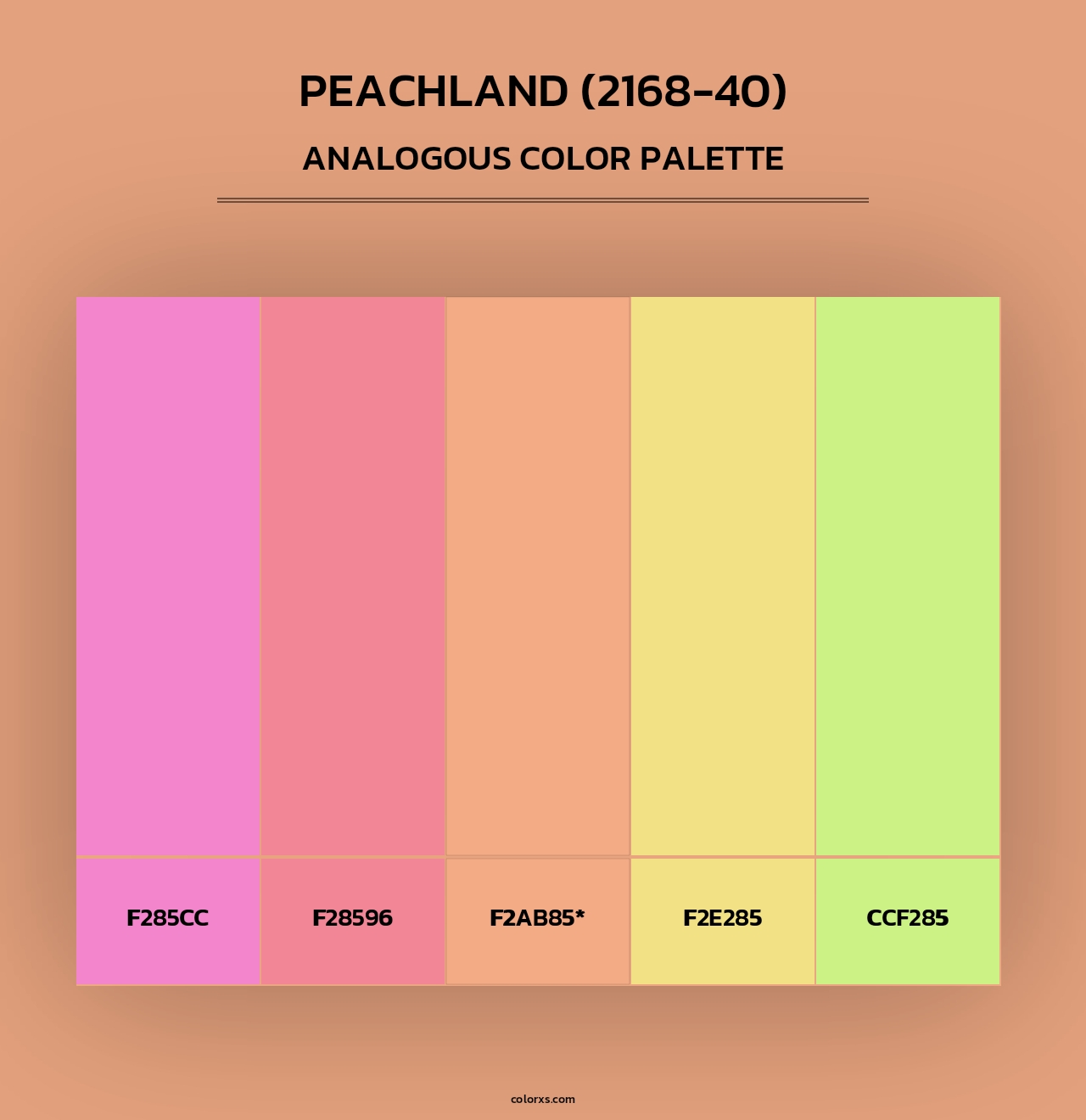 Peachland (2168-40) - Analogous Color Palette