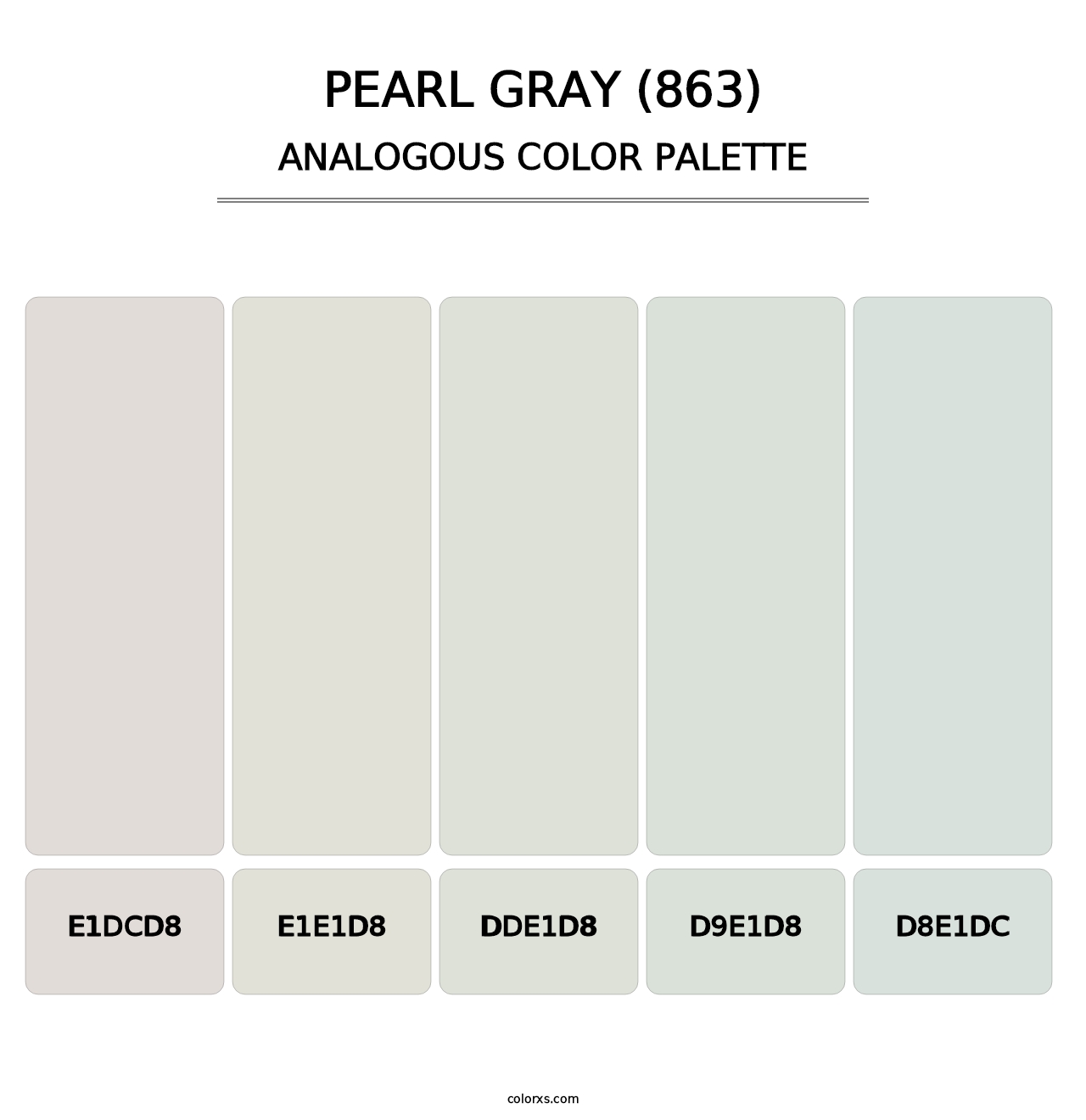 Pearl Gray (863) - Analogous Color Palette