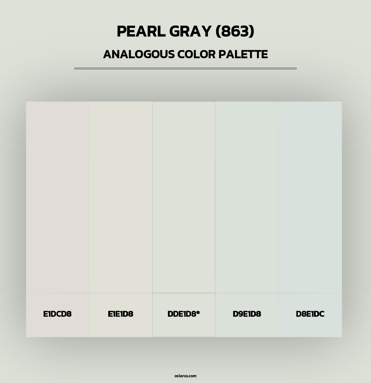 Pearl Gray (863) - Analogous Color Palette