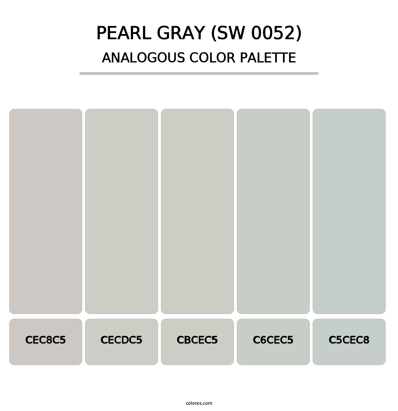 Pearl Gray (SW 0052) - Analogous Color Palette