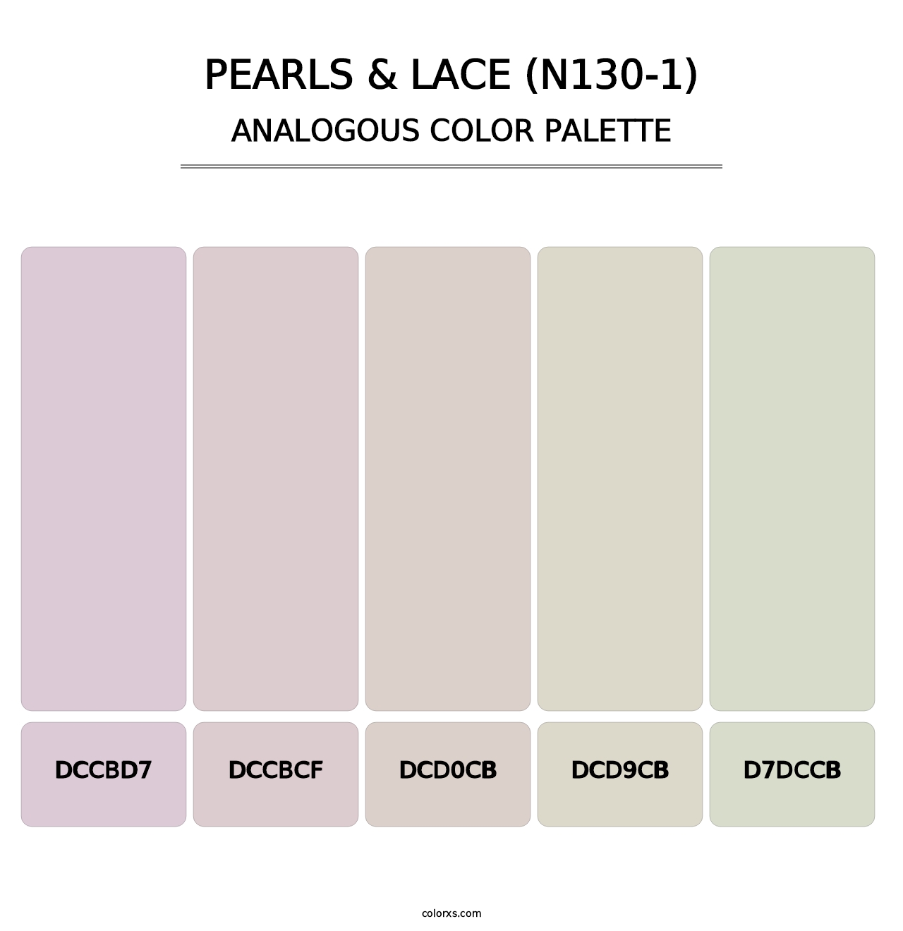 Pearls & Lace (N130-1) - Analogous Color Palette