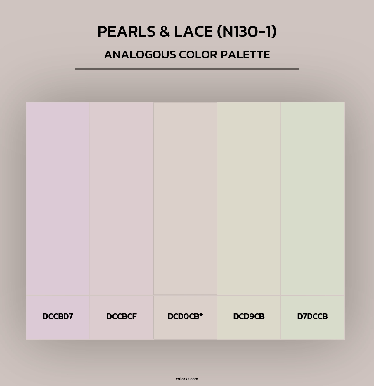 Pearls & Lace (N130-1) - Analogous Color Palette