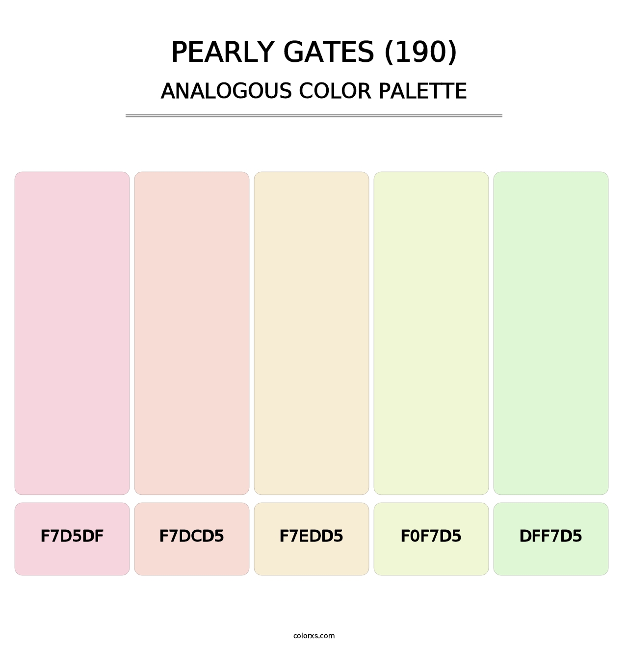 Pearly Gates (190) - Analogous Color Palette