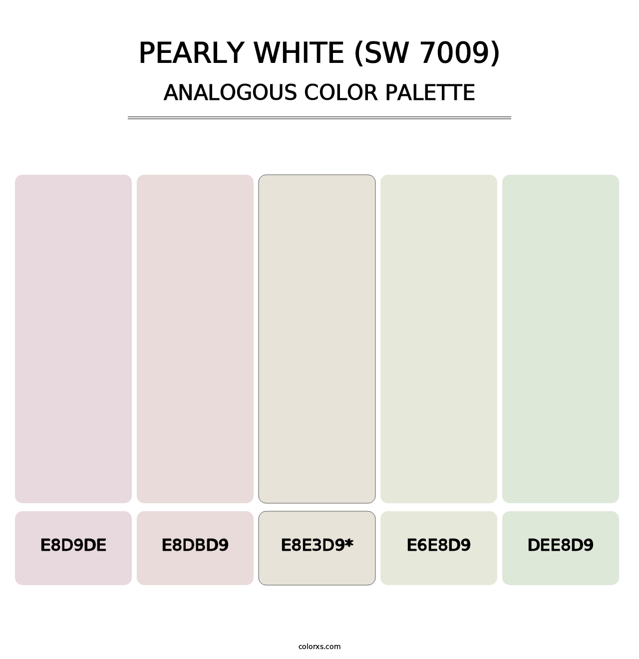 Pearly White (SW 7009) - Analogous Color Palette