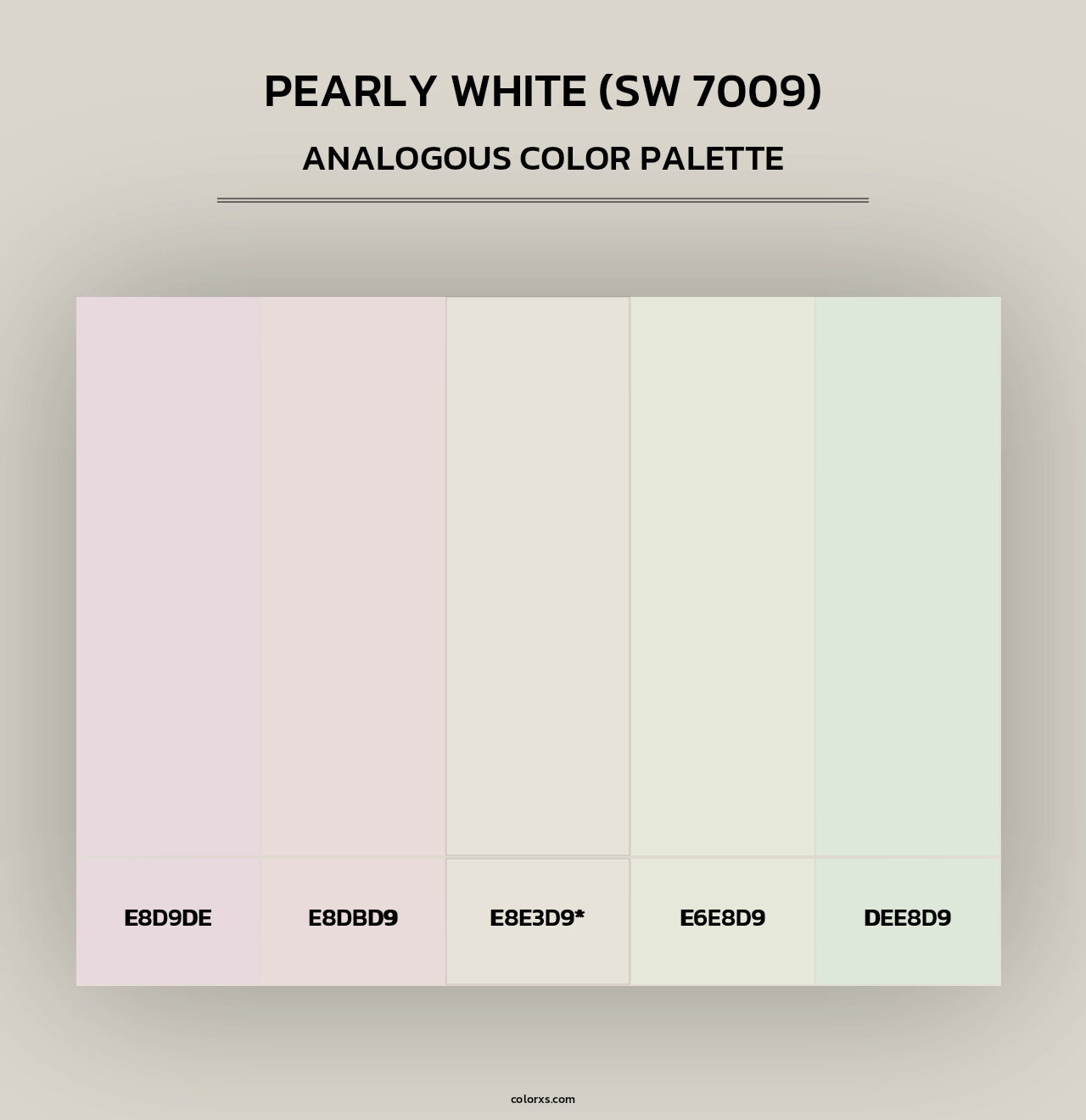 Pearly White (SW 7009) - Analogous Color Palette