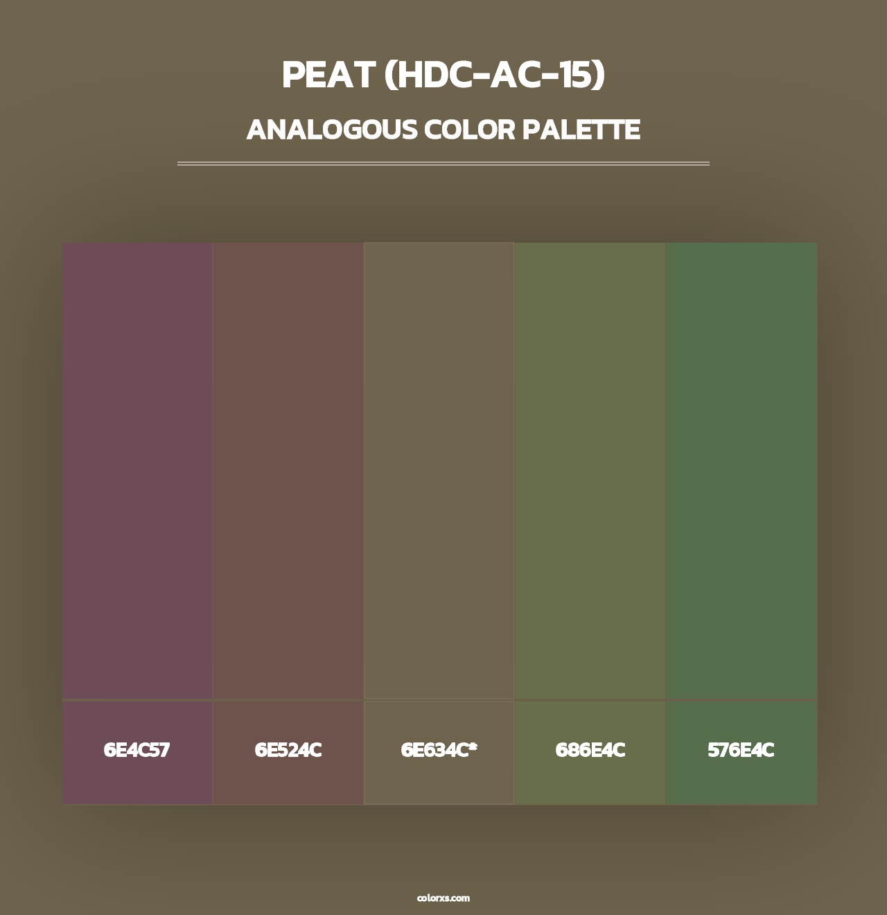 Peat (HDC-AC-15) - Analogous Color Palette