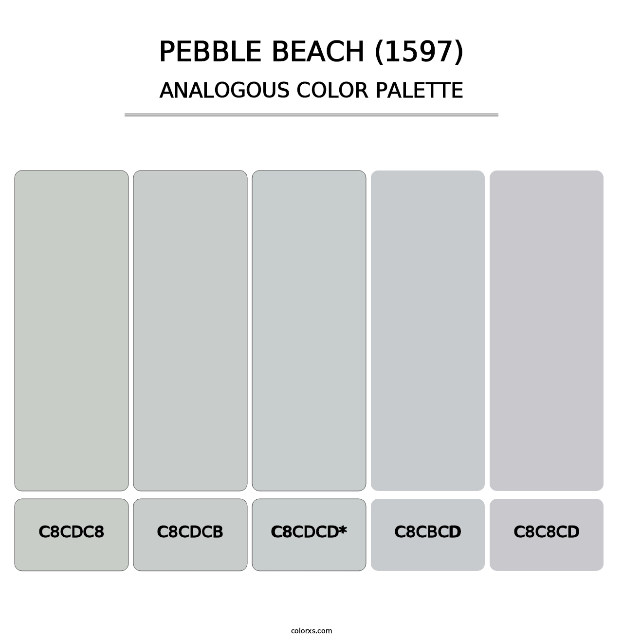 Pebble Beach (1597) - Analogous Color Palette