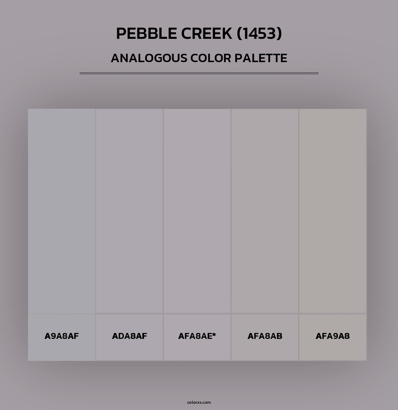 Pebble Creek (1453) - Analogous Color Palette