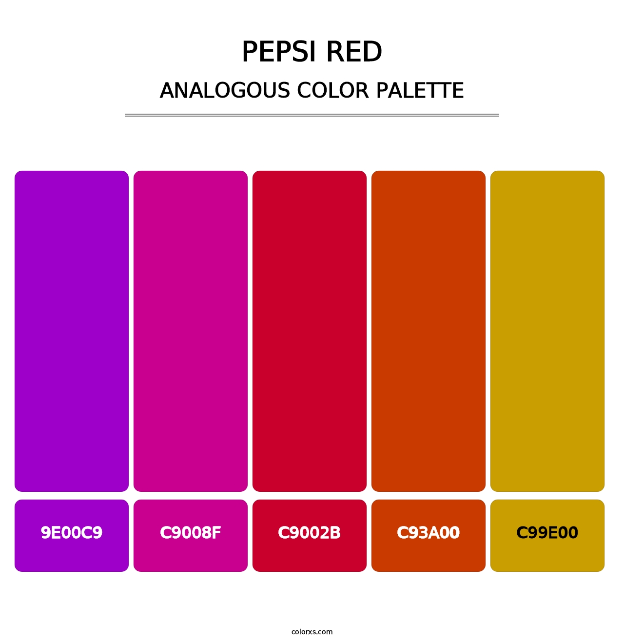 Pepsi Red - Analogous Color Palette
