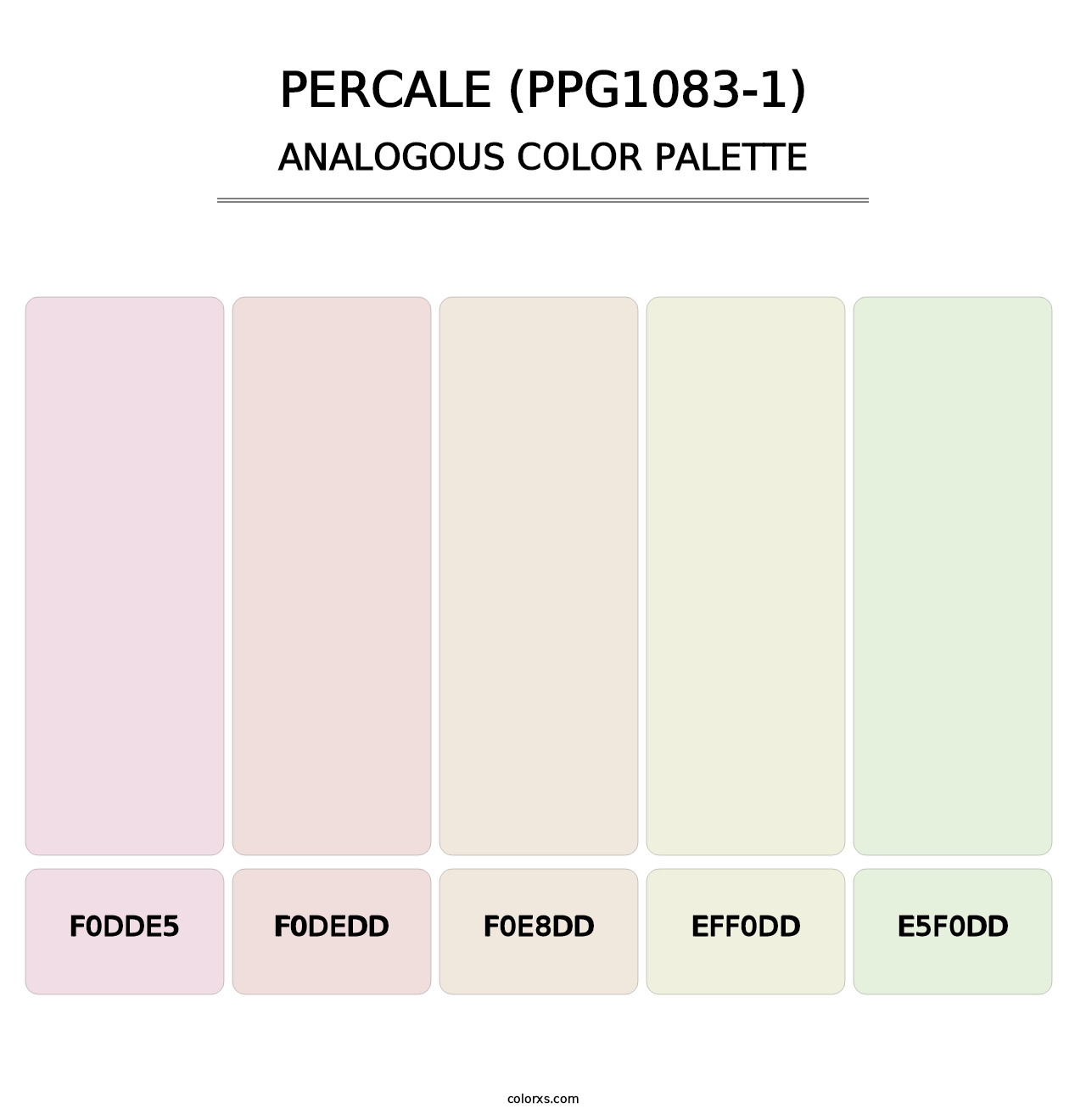 Percale (PPG1083-1) - Analogous Color Palette