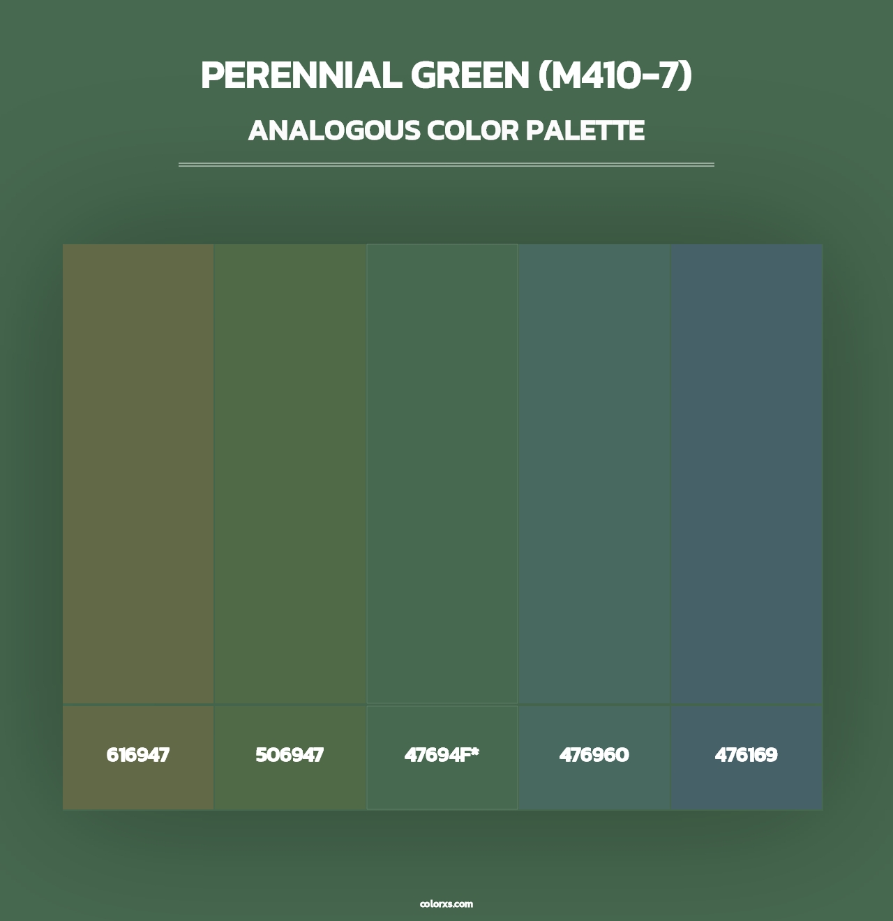 Perennial Green (M410-7) - Analogous Color Palette