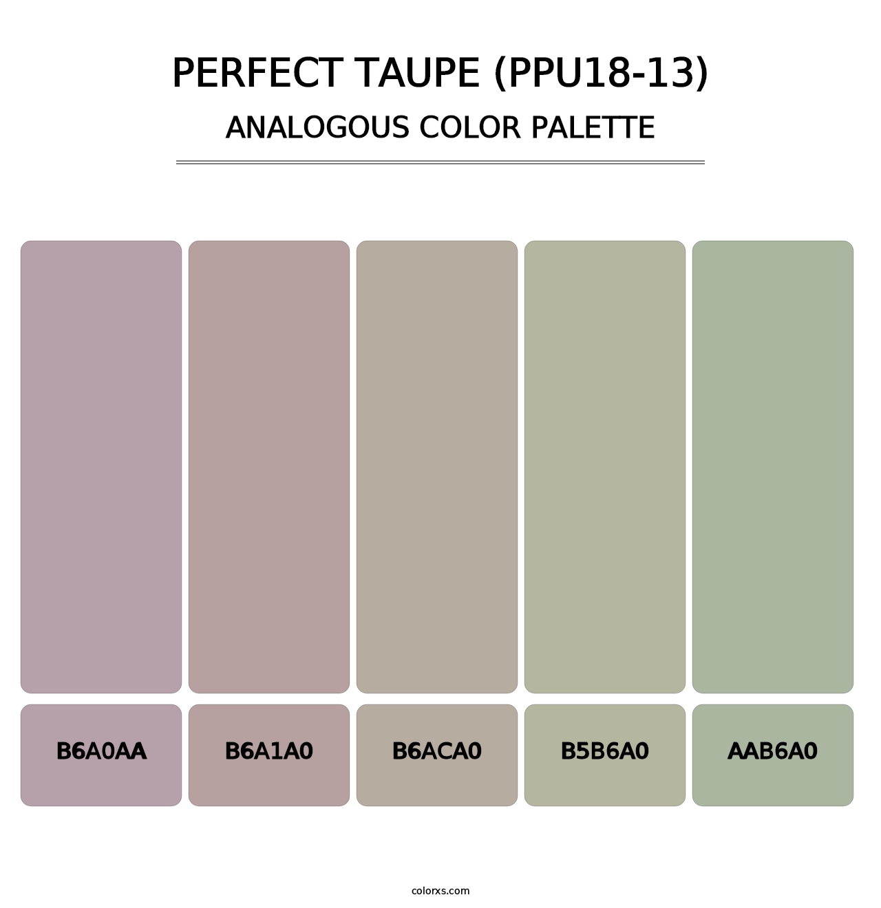 Perfect Taupe (PPU18-13) - Analogous Color Palette