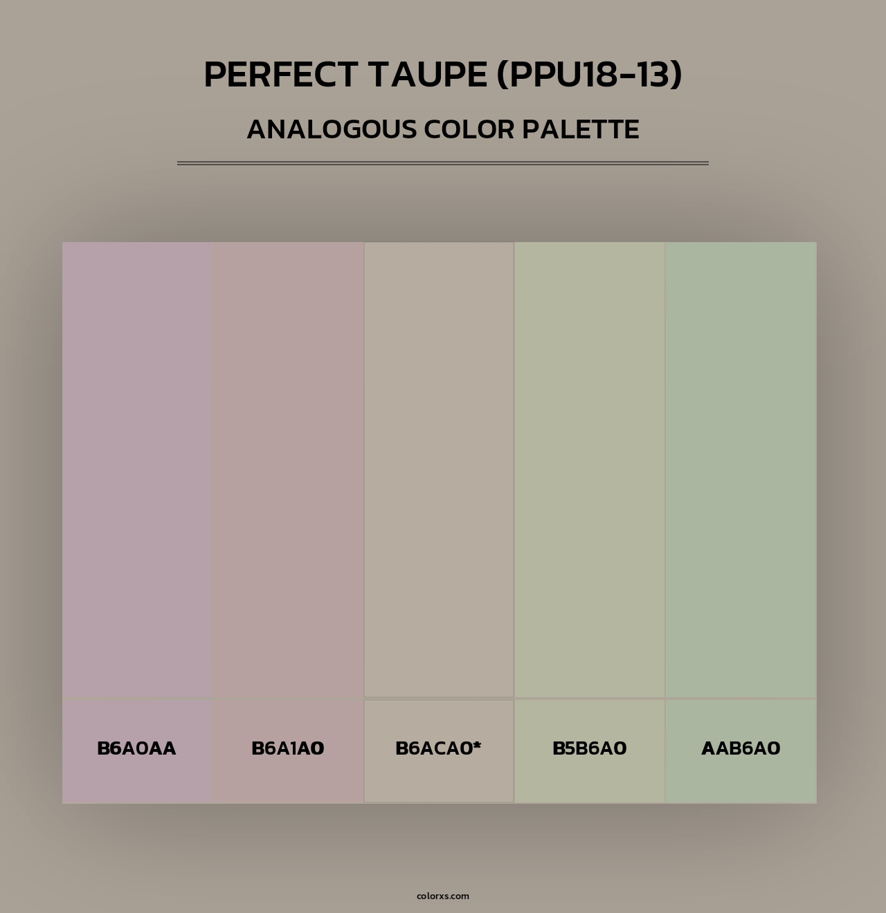Perfect Taupe (PPU18-13) - Analogous Color Palette