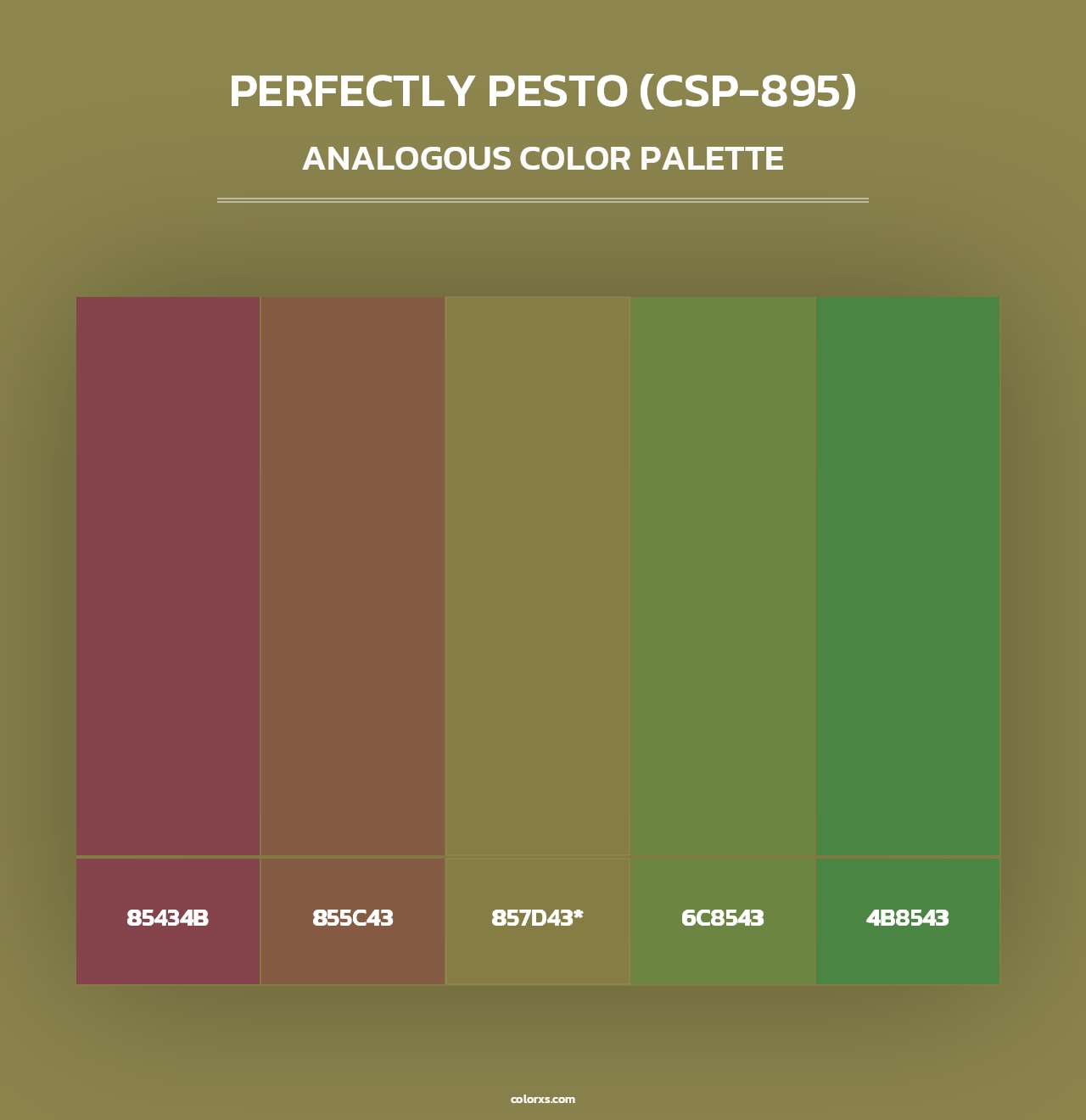 Perfectly Pesto (CSP-895) - Analogous Color Palette