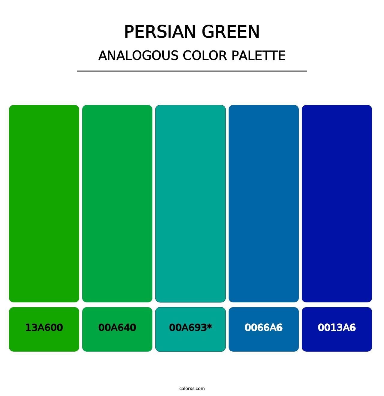 Persian Green - Analogous Color Palette