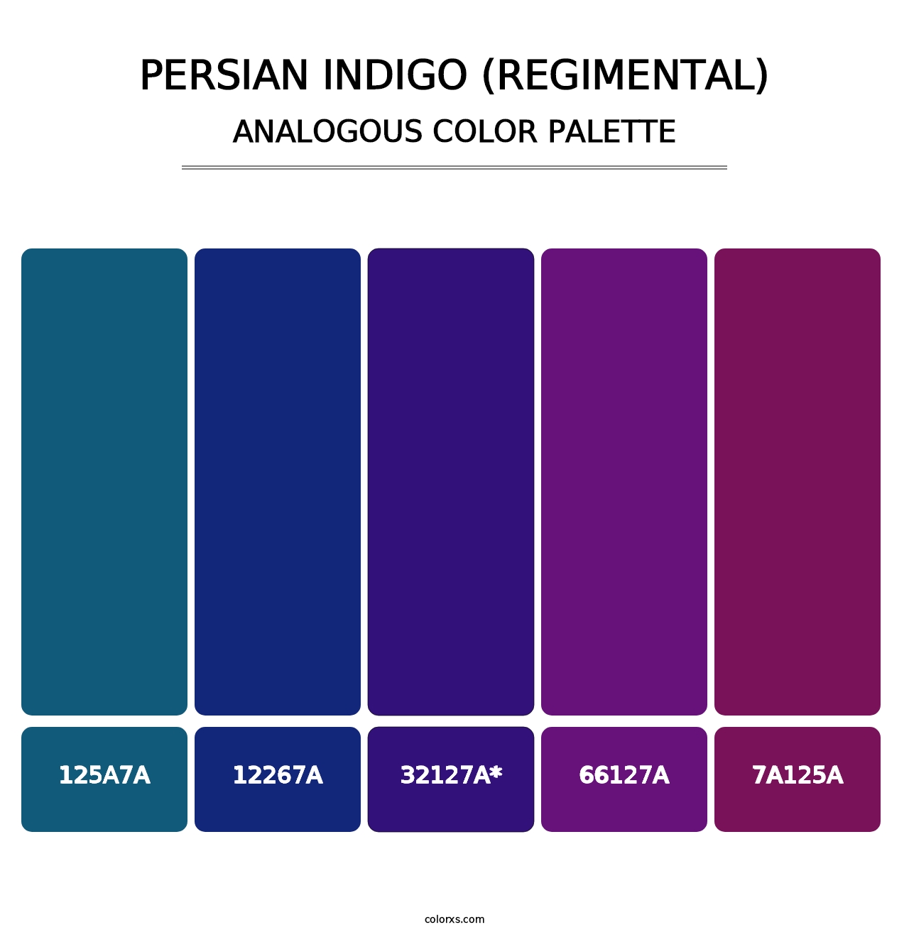 Persian Indigo (Regimental) - Analogous Color Palette