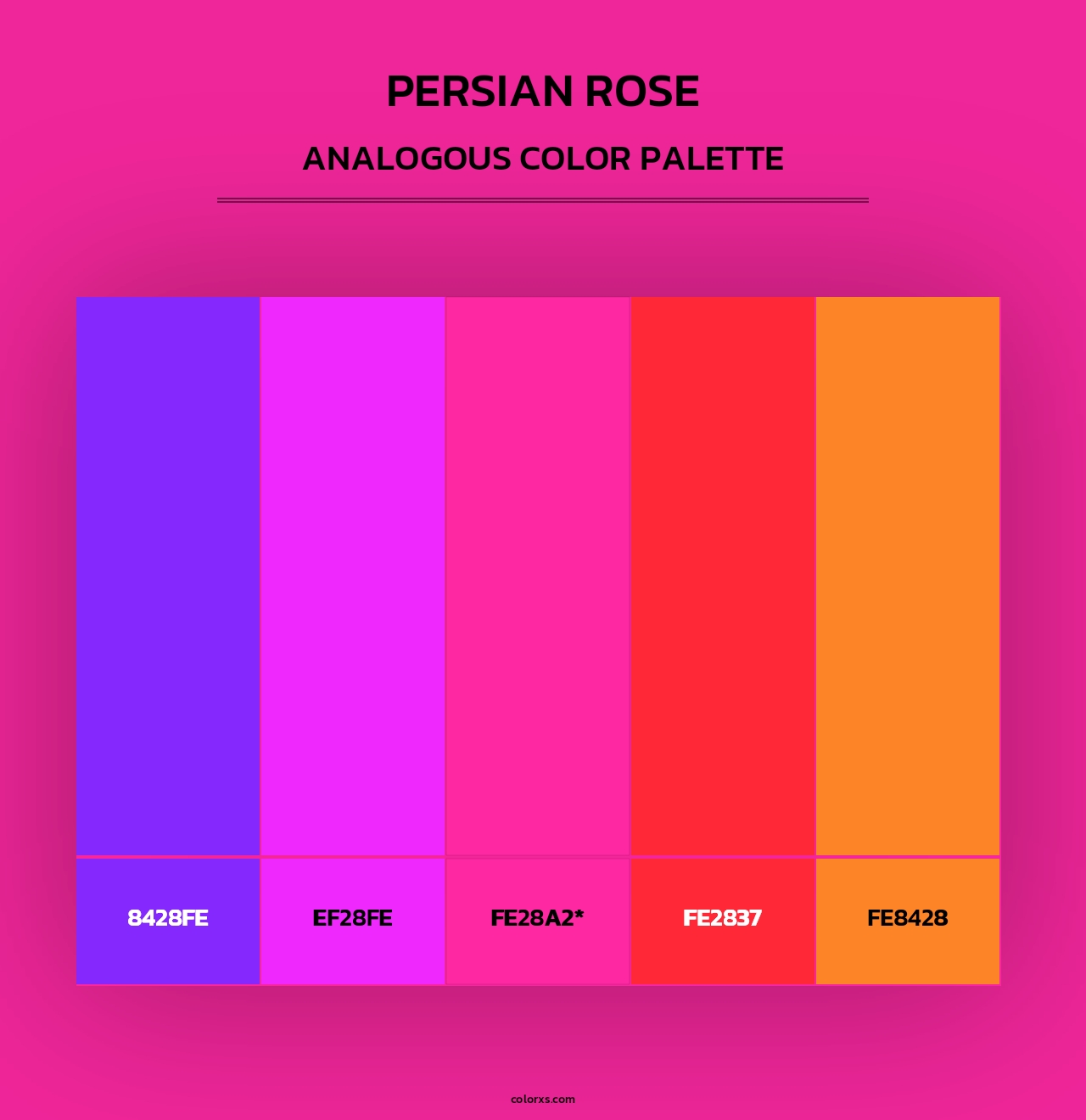 Persian Rose - Analogous Color Palette