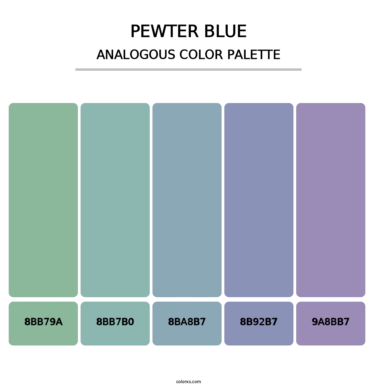 Pewter Blue - Analogous Color Palette