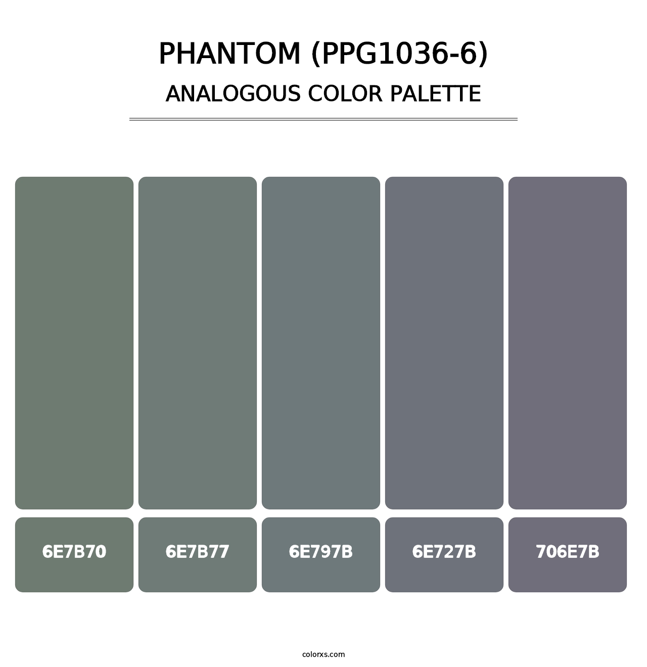 Phantom (PPG1036-6) - Analogous Color Palette
