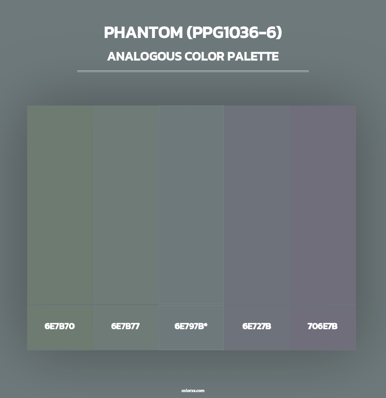 Phantom (PPG1036-6) - Analogous Color Palette