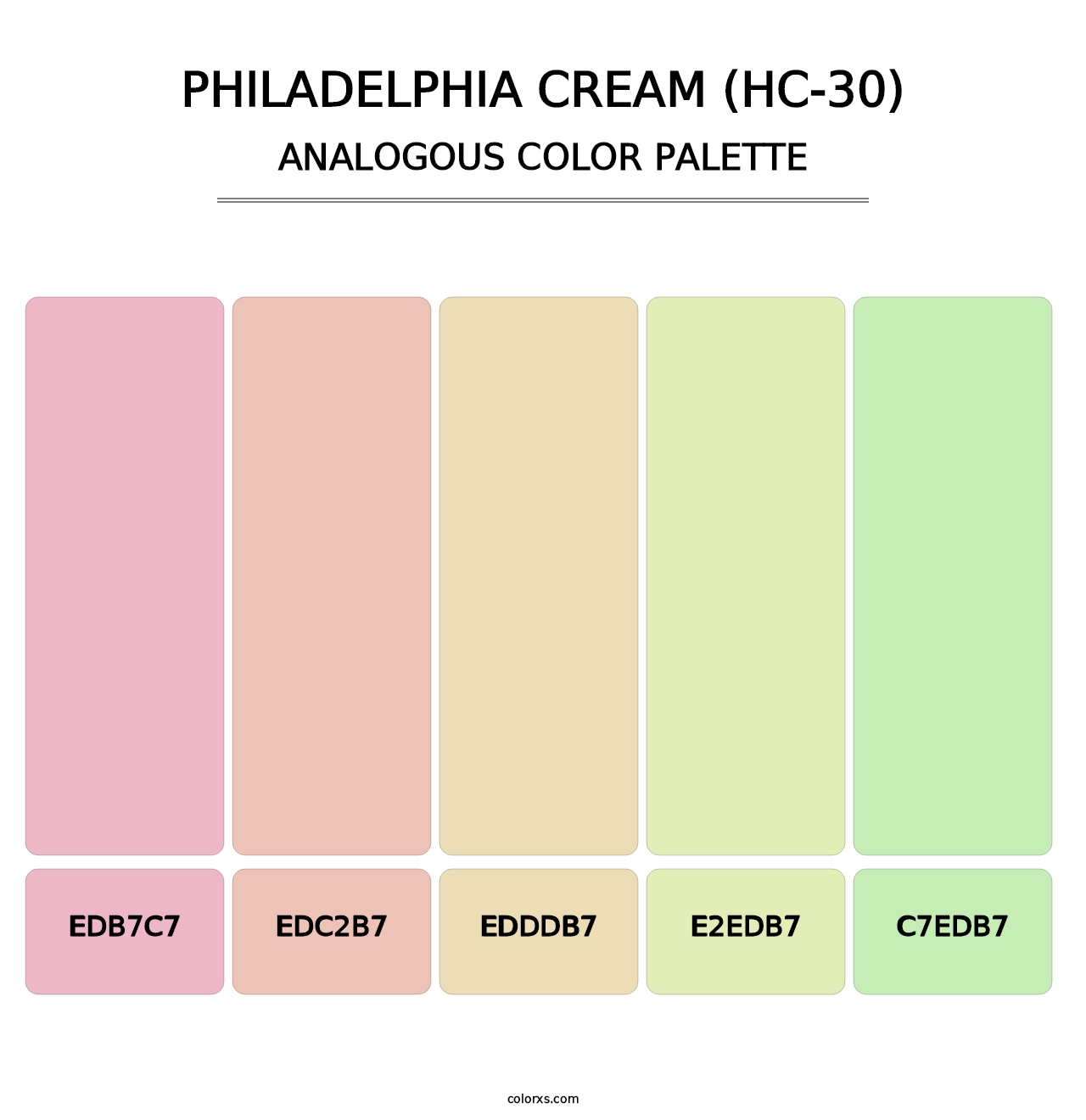 Philadelphia Cream (HC-30) - Analogous Color Palette