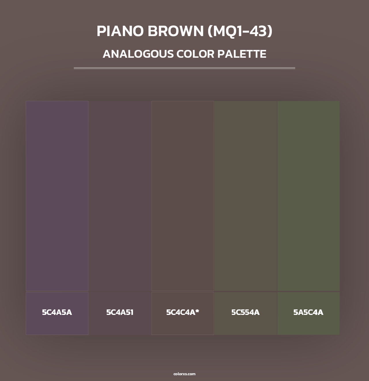 Piano Brown (MQ1-43) - Analogous Color Palette