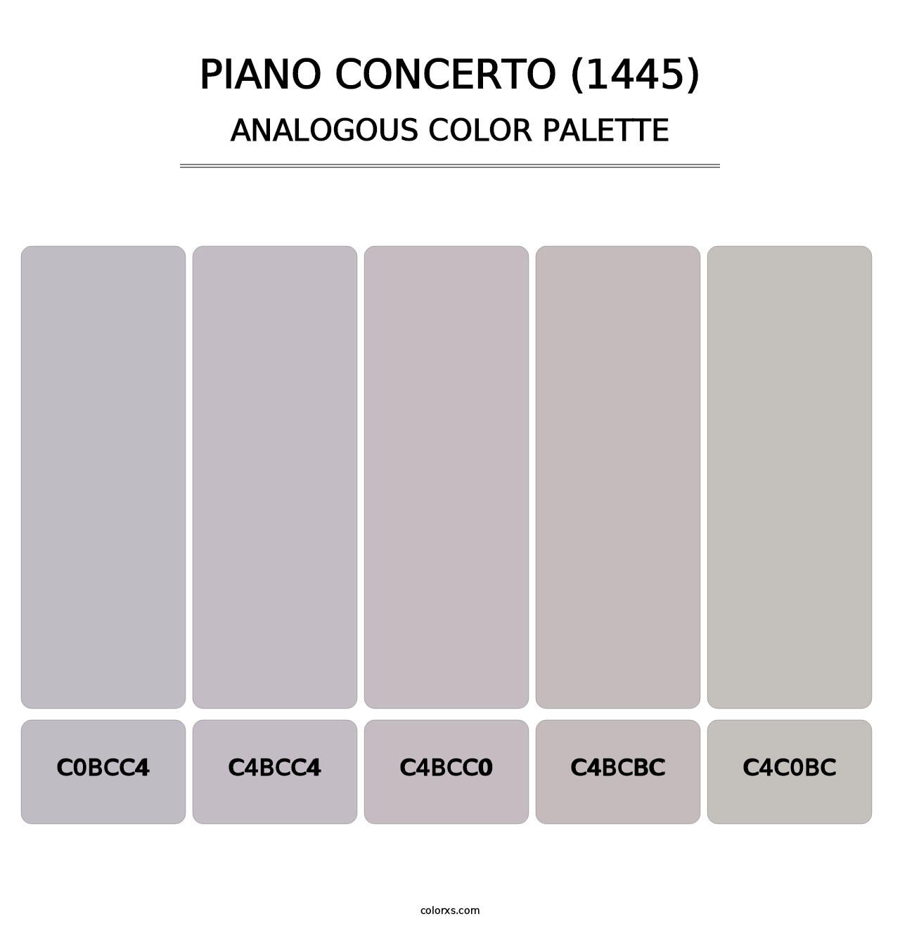 Piano Concerto (1445) - Analogous Color Palette