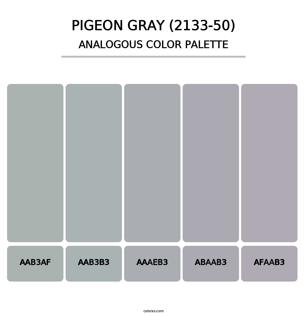Pigeon Gray (2133-50) - Analogous Color Palette