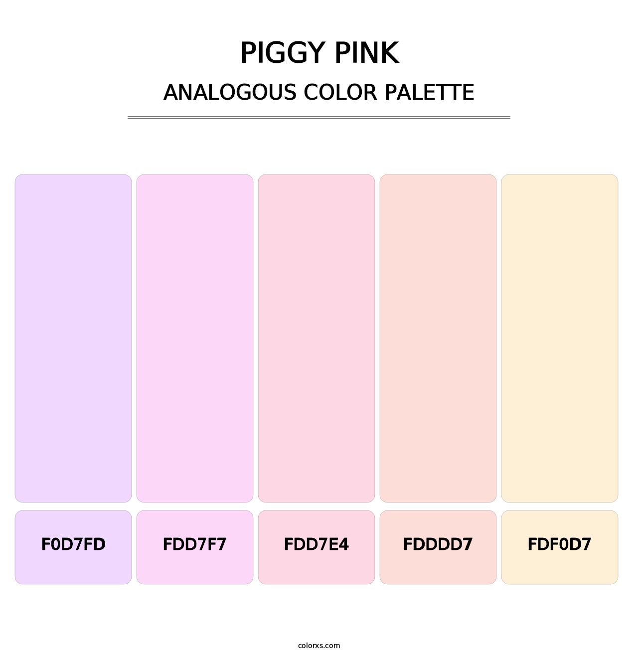Piggy Pink - Analogous Color Palette