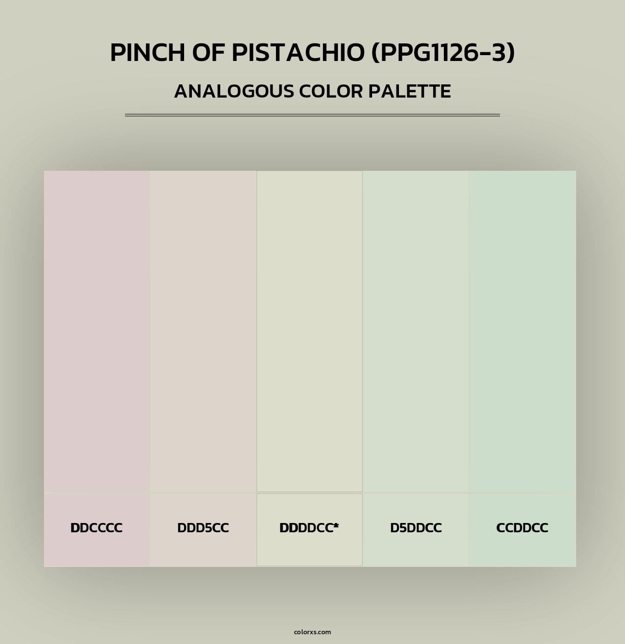 Pinch Of Pistachio (PPG1126-3) - Analogous Color Palette