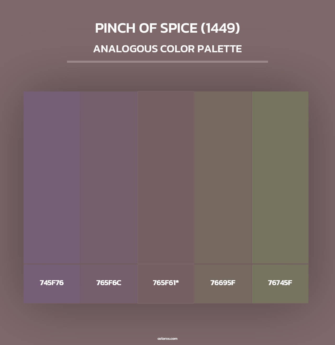 Pinch of Spice (1449) - Analogous Color Palette
