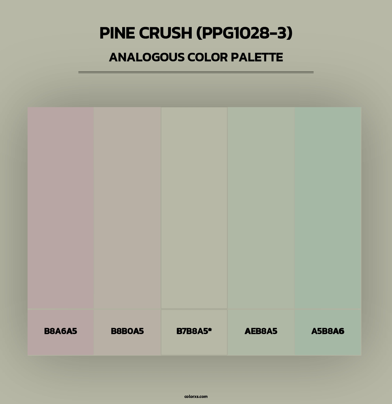 Pine Crush (PPG1028-3) - Analogous Color Palette