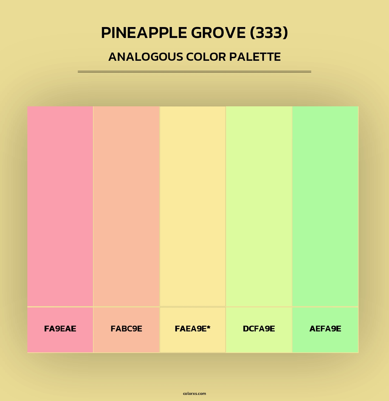 Pineapple Grove (333) - Analogous Color Palette
